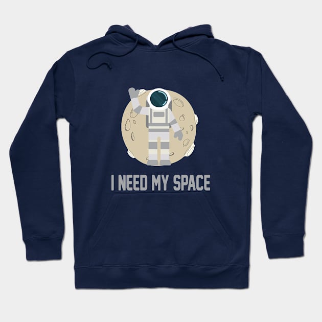 Astronaut with a moon Hoodie by ImanElsaidy